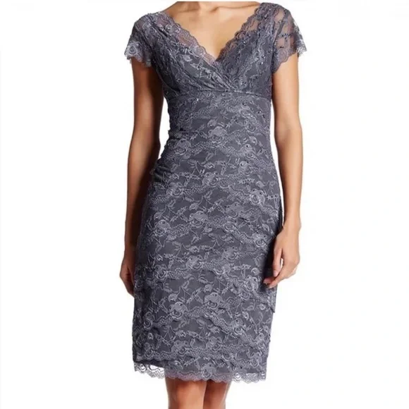 js collections sequin dress Kim Gown With Sequin Sleeve